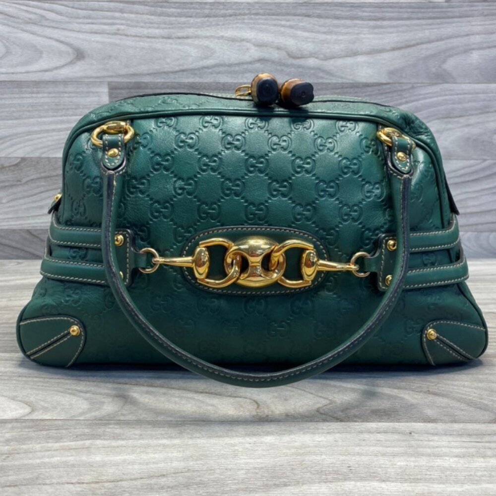Gucci Guccissima Leather Wave Boston Bag - Authentic
